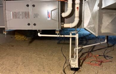 New HVAC system installed in a Chicago home crawl space for efficient heating and cooling