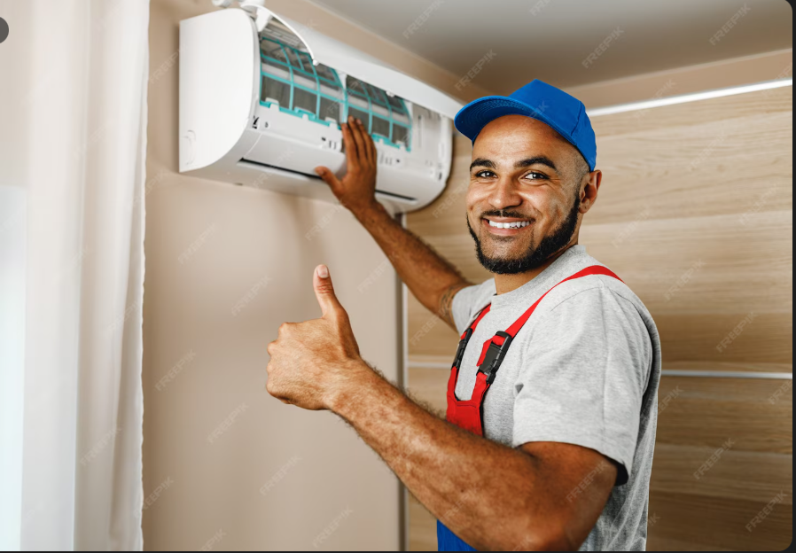 HVAC technician performing AC repair in a Chicago home for fast and reliable cooling