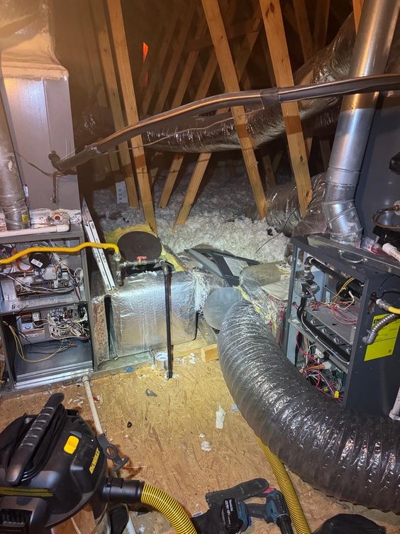 HVAC technician performing expert furnace repair in a Chicago home for safe and efficient heating
