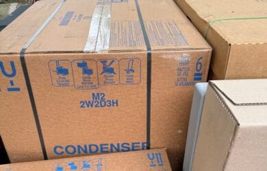 New air conditioning equipment installed in a Chicago home as part of an AC replacement