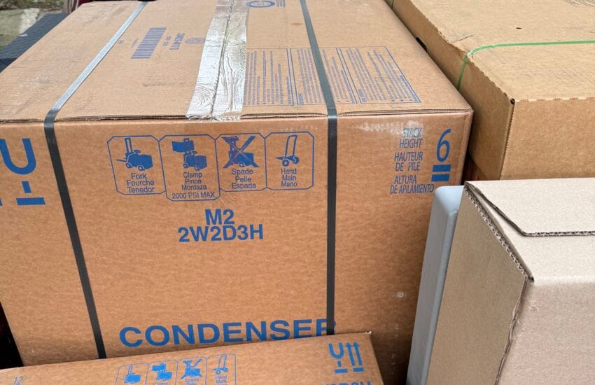 New air conditioning equipment installed in a Chicago home as part of an AC replacement