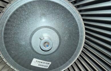 HVAC blower motor component responsible for moving air through the heating and cooling system