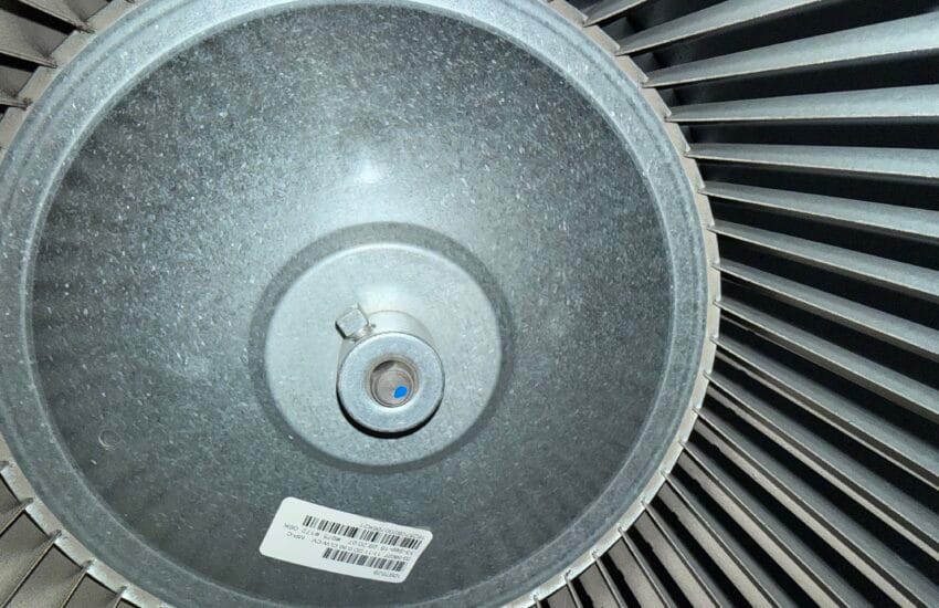 HVAC blower motor component responsible for moving air through the heating and cooling system