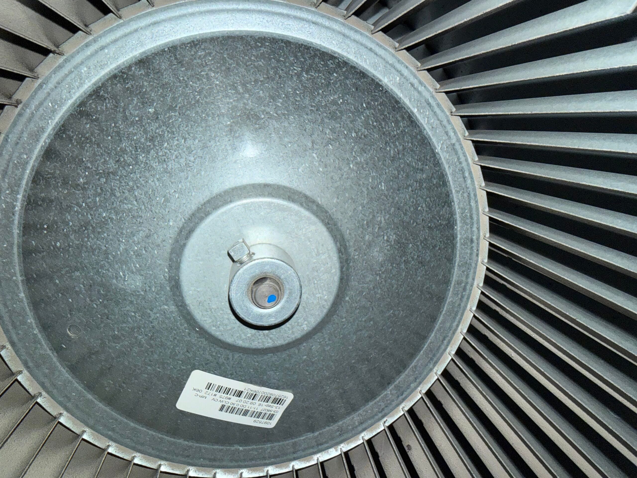 HVAC blower motor component responsible for moving air through the heating and cooling system