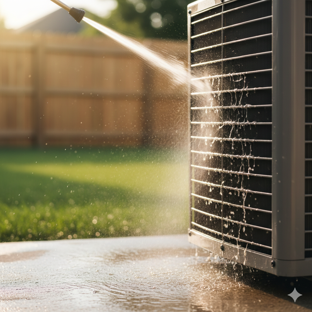 Homeowner replacing HVAC air filter in Chicago residence