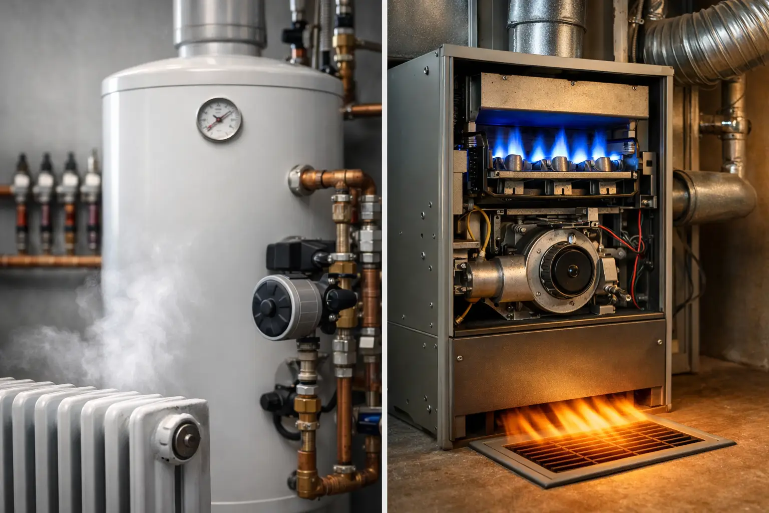 Boiler Versus Furnace Heating Explained